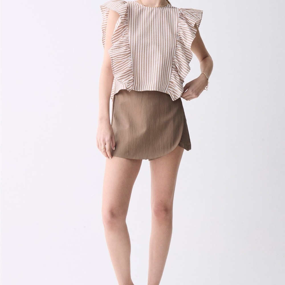 Deluc Brown Striped Women's “Caesar” Top- NWT - Picture 4 of 6